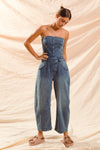Strapless Denim Jumpsuit