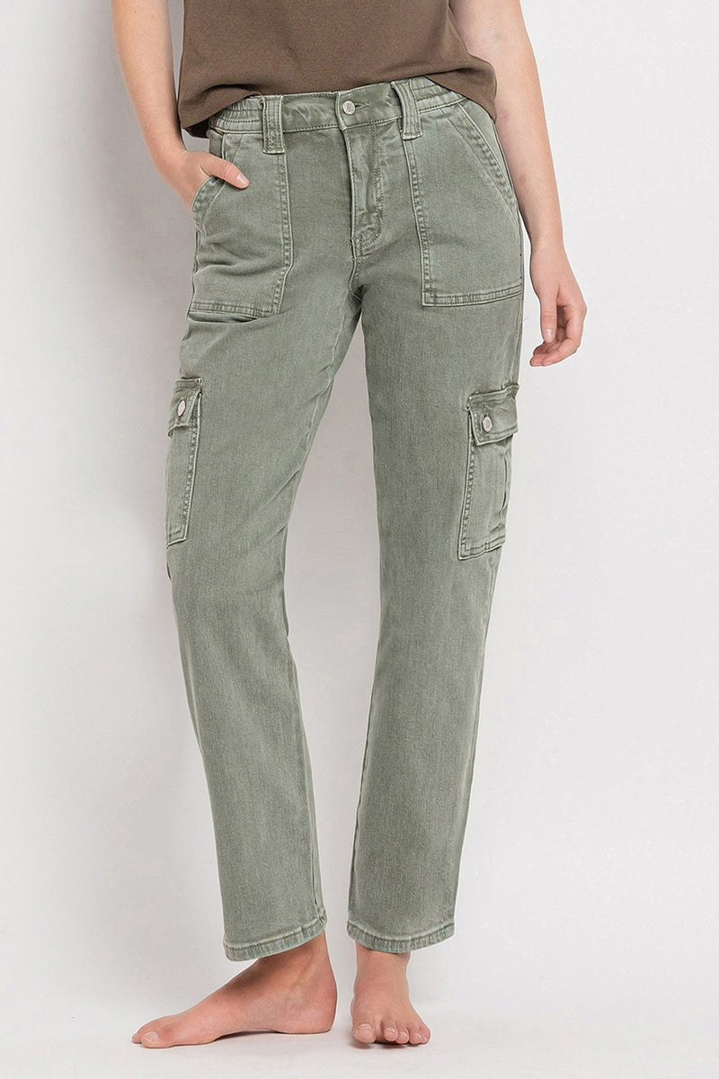 Never Too Late Cargo Straight Jeans