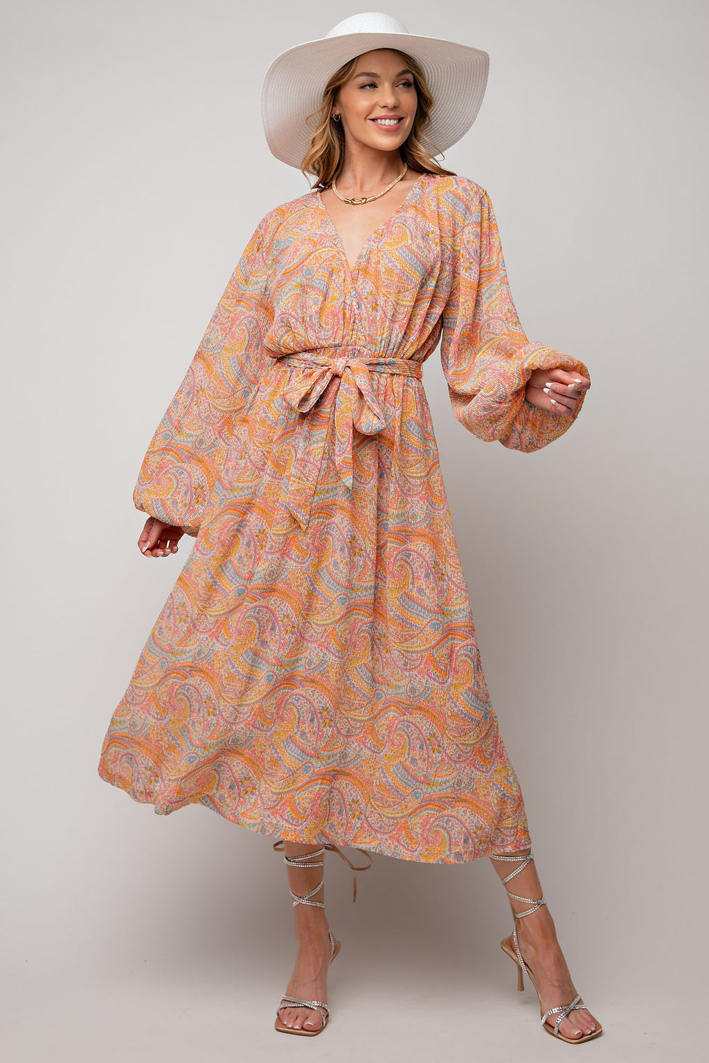Pretty and Poised Paisley Midi Dress