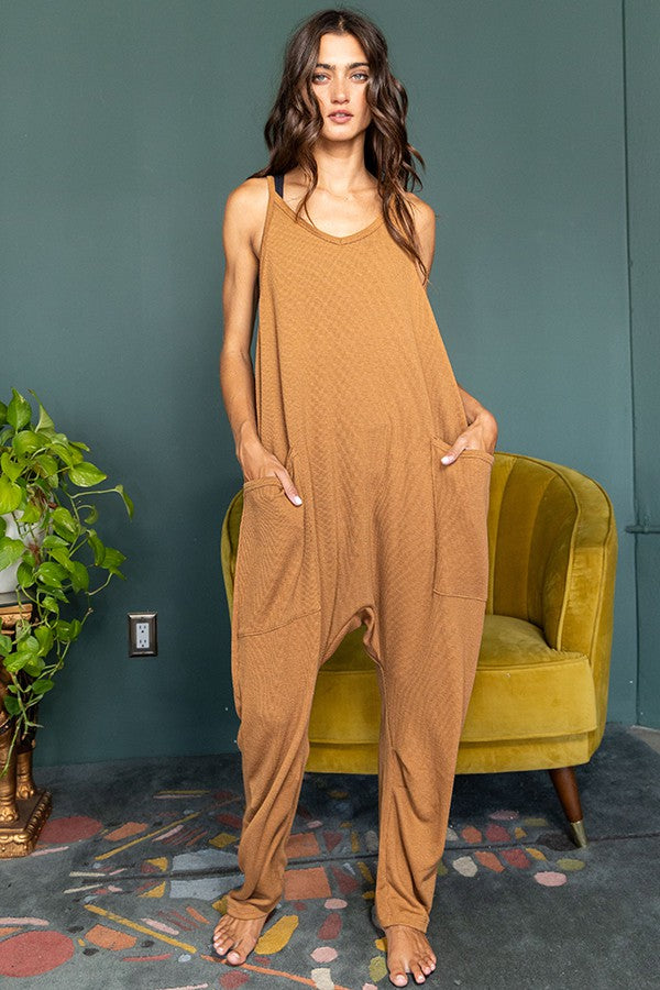 See You Soon Ribbed Jumpsuit