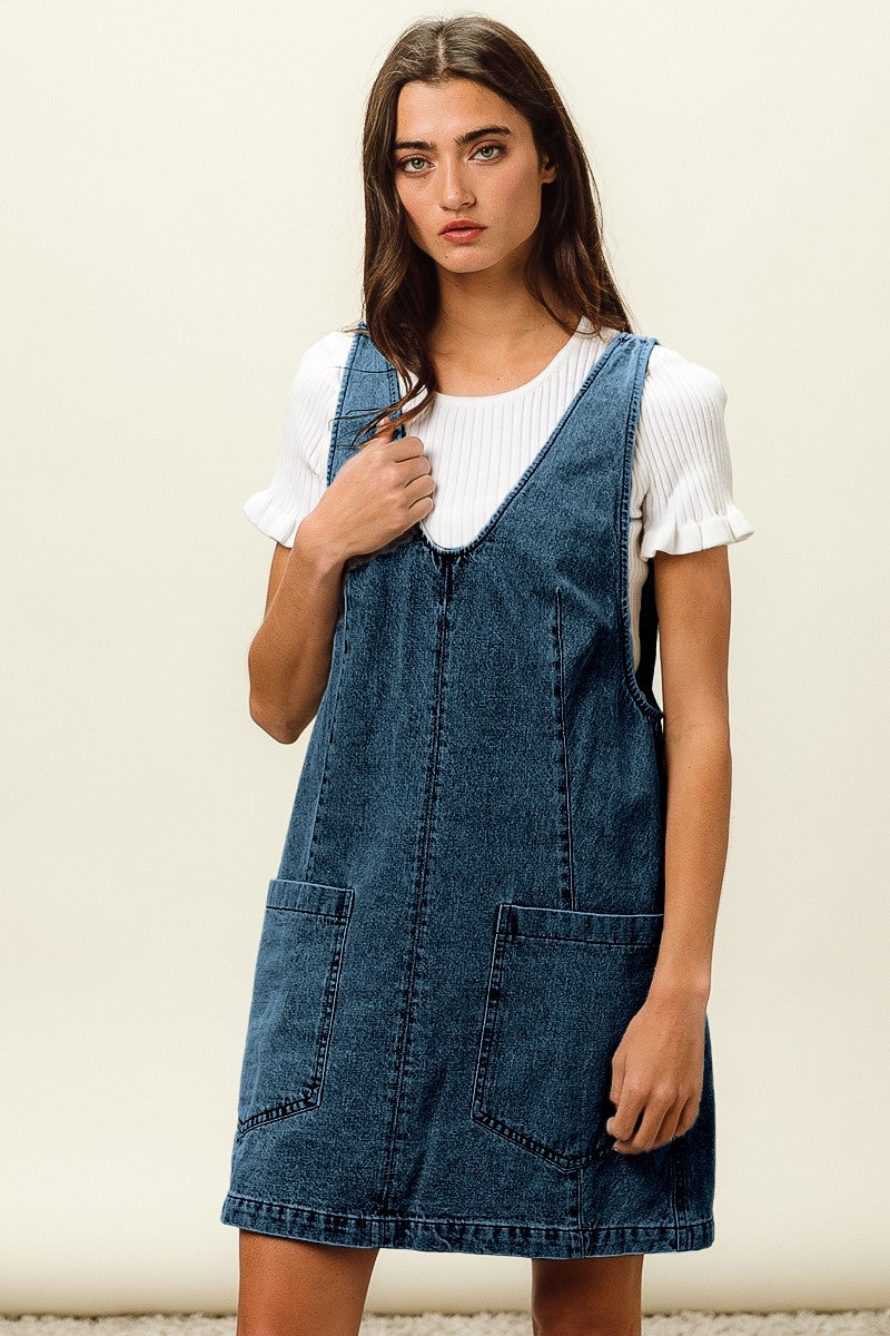 Washed Denim Dress