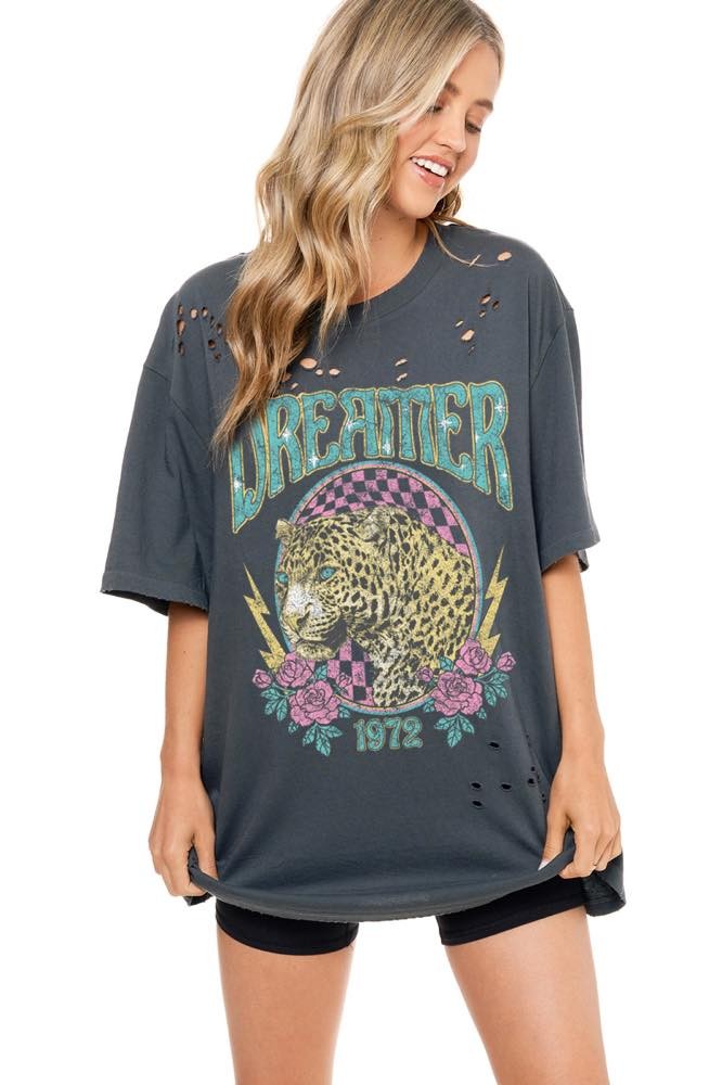 Vintage Leopard Dreamer Graphic Tee