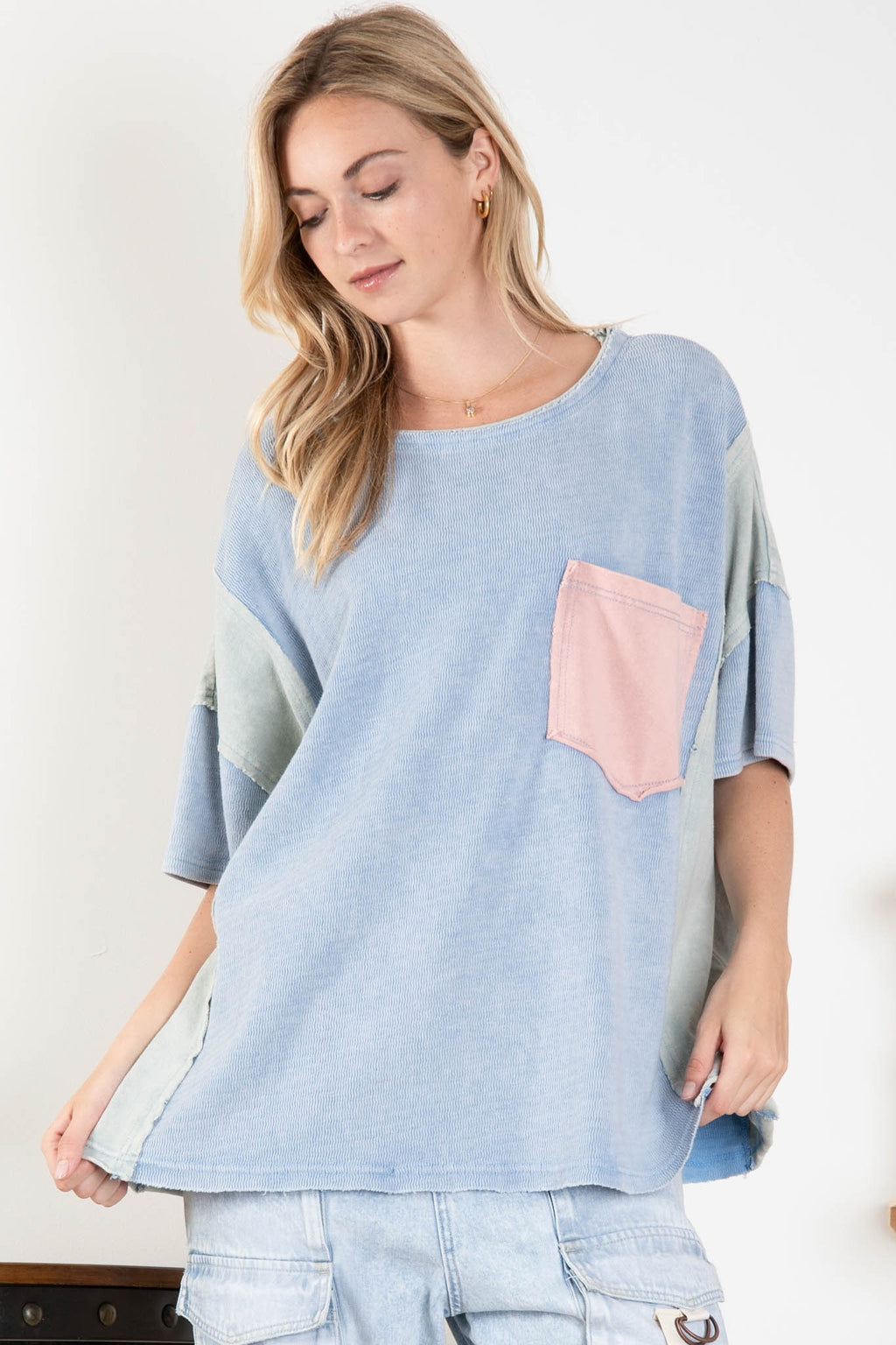Colorblock Peace Top