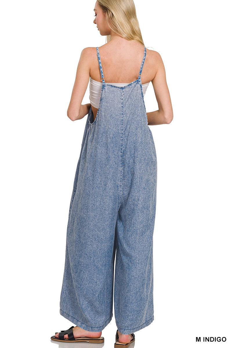 Indigo Chambray Jumpsuit