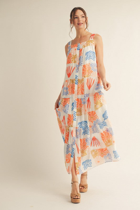 Orange Mix up Dress