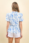 Blue Floral Top