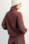 Dark Cherry Zip Sweatshirt