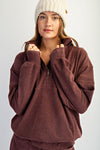 Dark Cherry Zip Sweatshirt