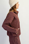 Dark Cherry Zip Sweatshirt