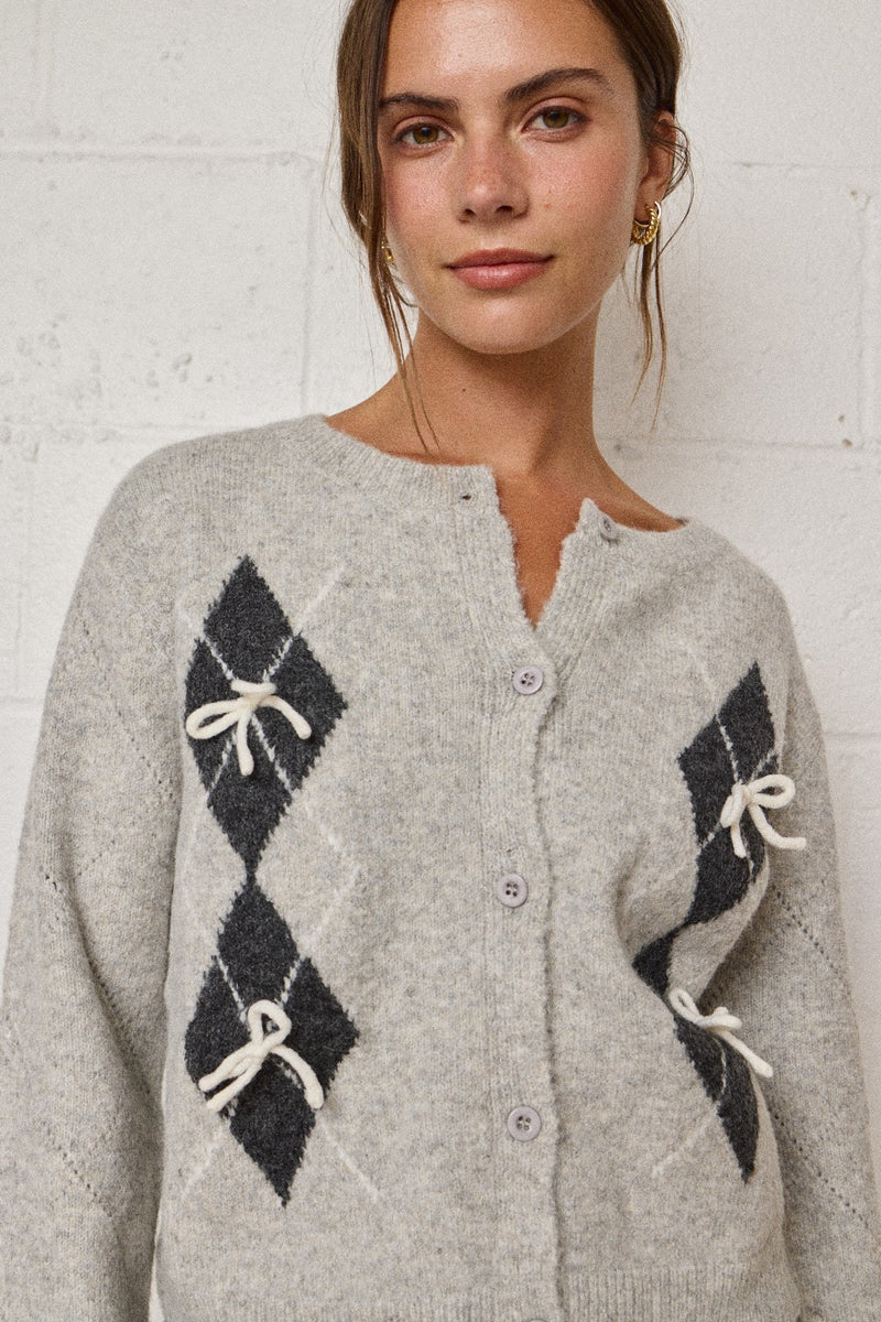 Diamond Bow Cardigan