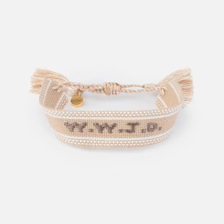 WWJD Embroidered Bracelet