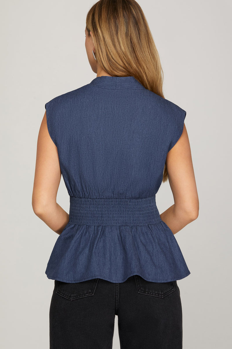 Denim Blue Top