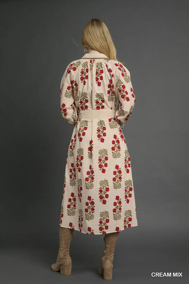 Fall Floral Dress