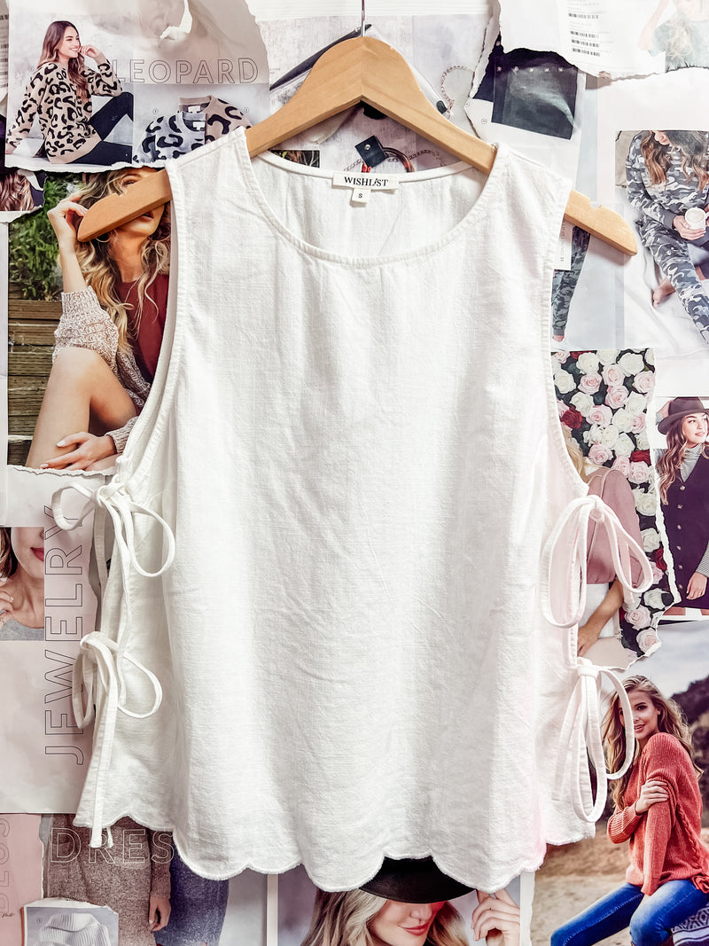 Flattering Side Tie Top