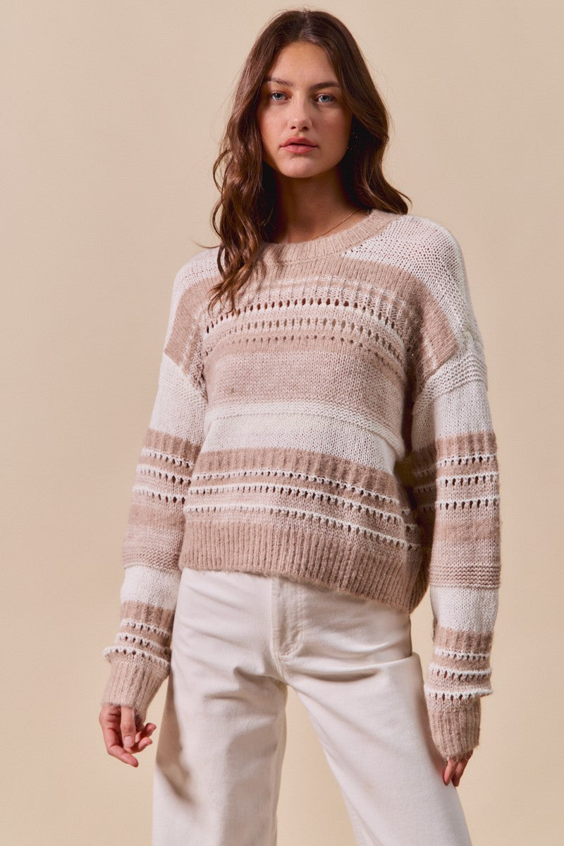 Relaxed Vibe Stripped Sweater