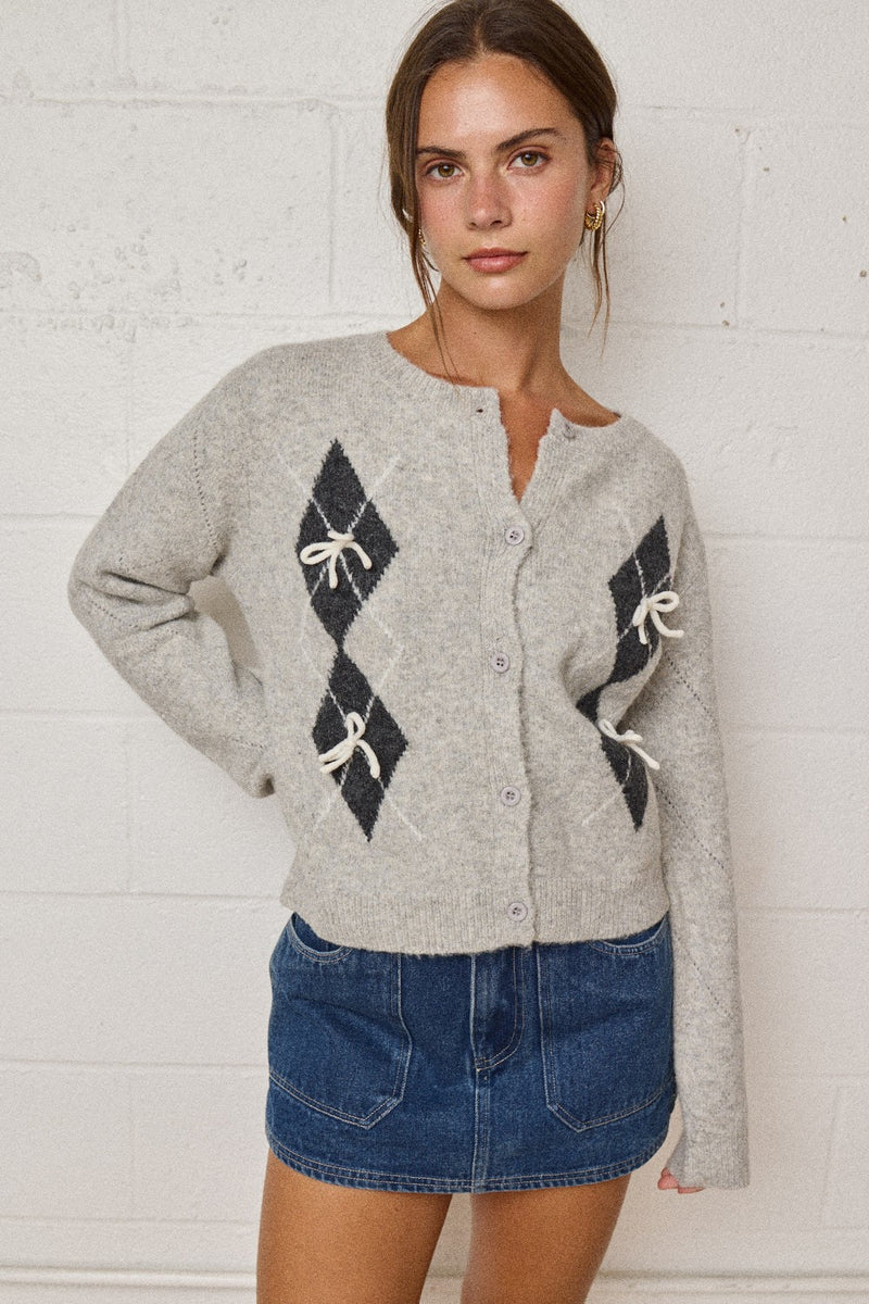 Diamond Bow Cardigan
