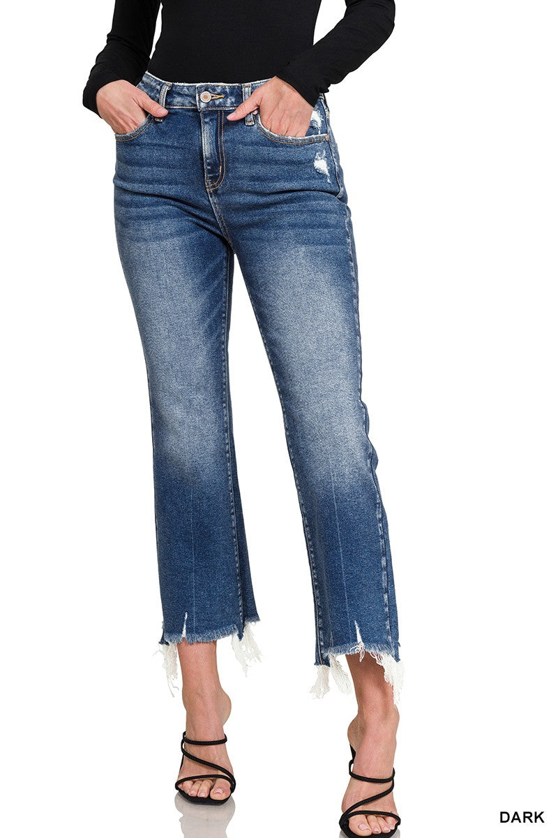 Kick Cropped Flare Jeans