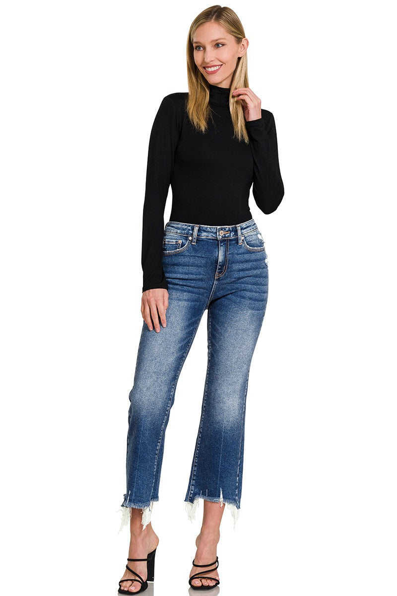 Kick Cropped Flare Jeans