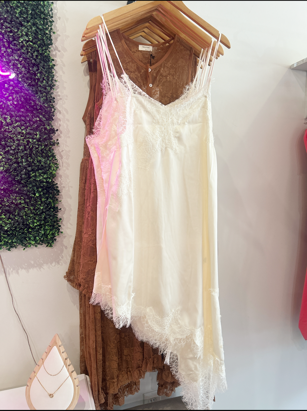 lace camisole under dress Simone Wild