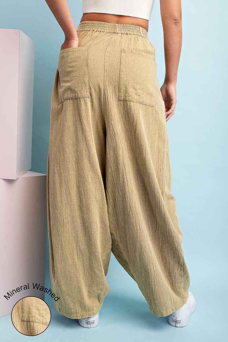 Olive Wide Leg Pants