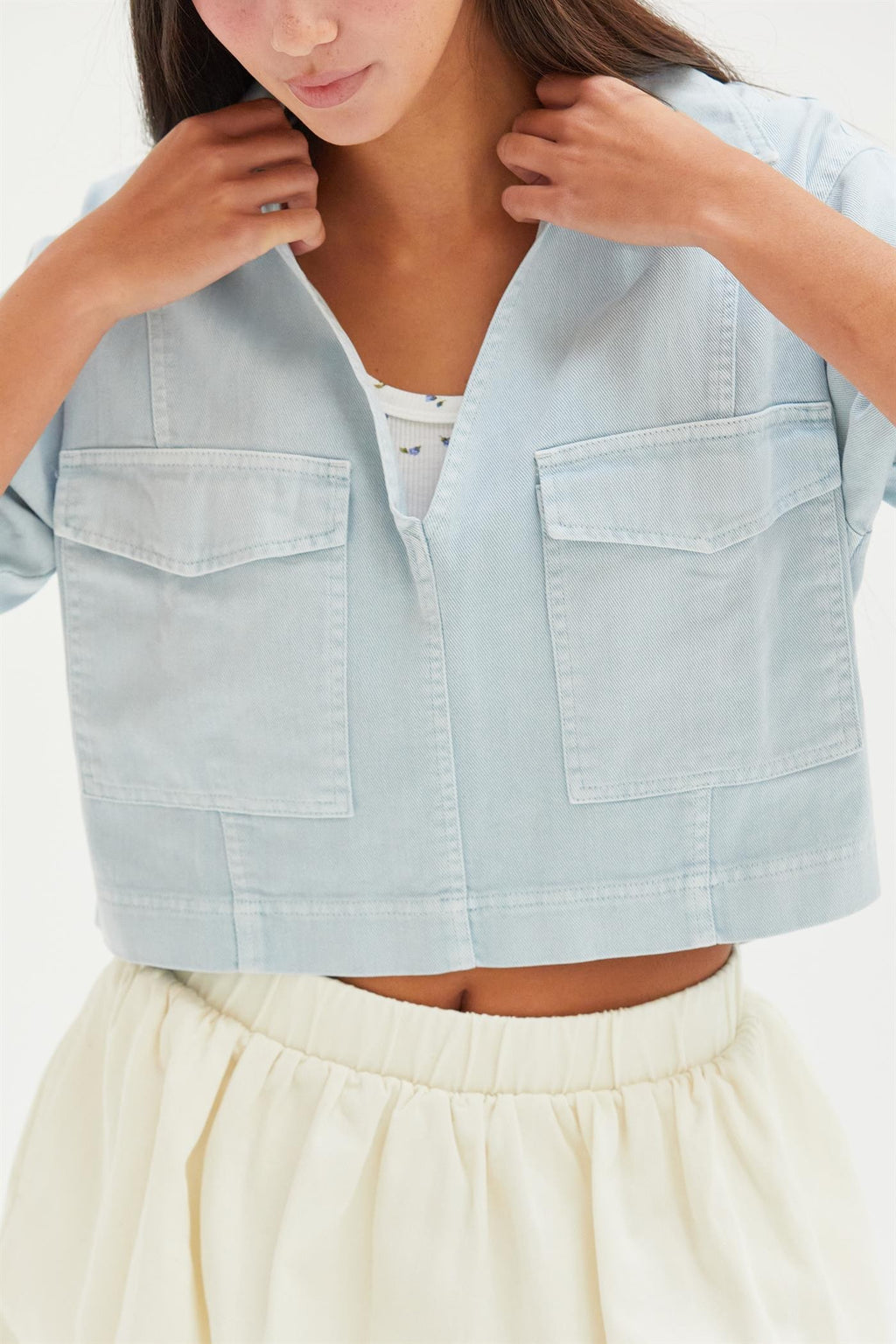Separated Denim Top