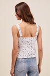 Twill Button Front Top