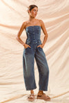 Strapless Denim Jumpsuit