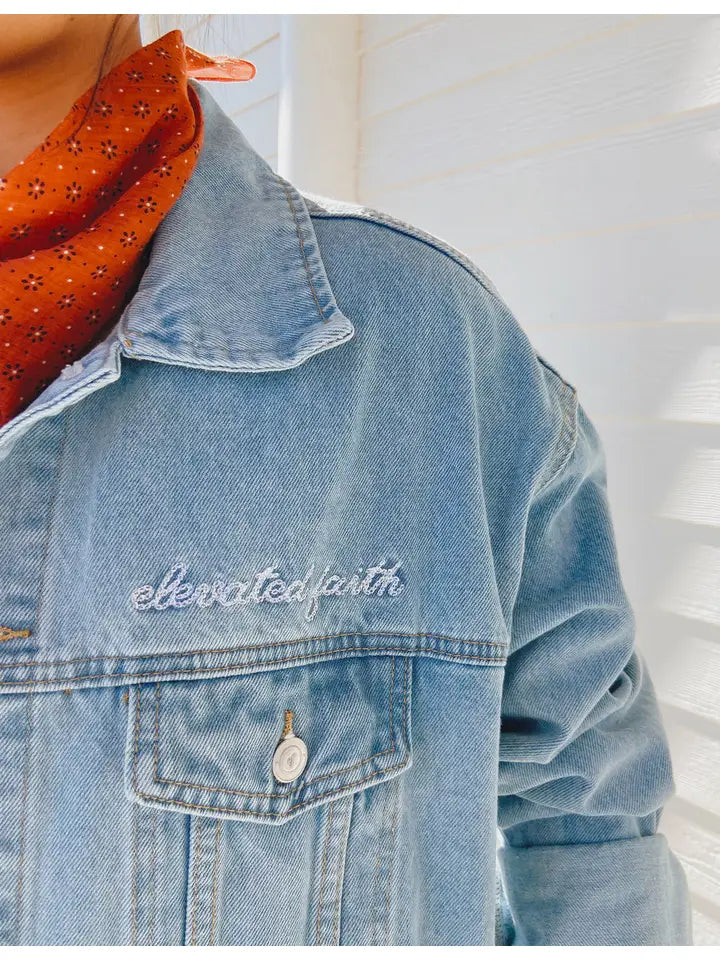 What A Friend in Jesus Denim Jacket