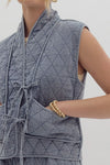 Nothing But The Best Quilted Denim Vest