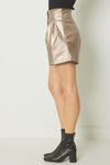 Golden Girl Faux Leather Shorts