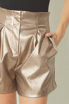 Golden Girl Faux Leather Shorts