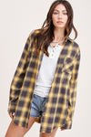 Leaves Are Falling Flannel Top