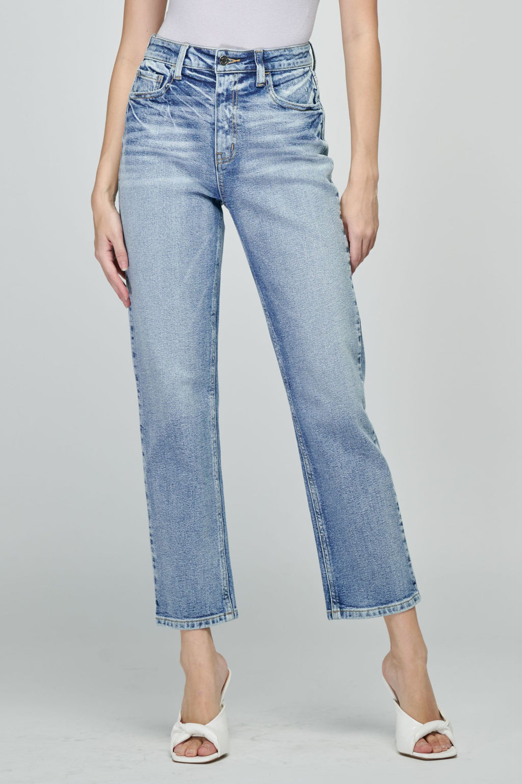 Underestimated High Rise Straight Leg Jeans